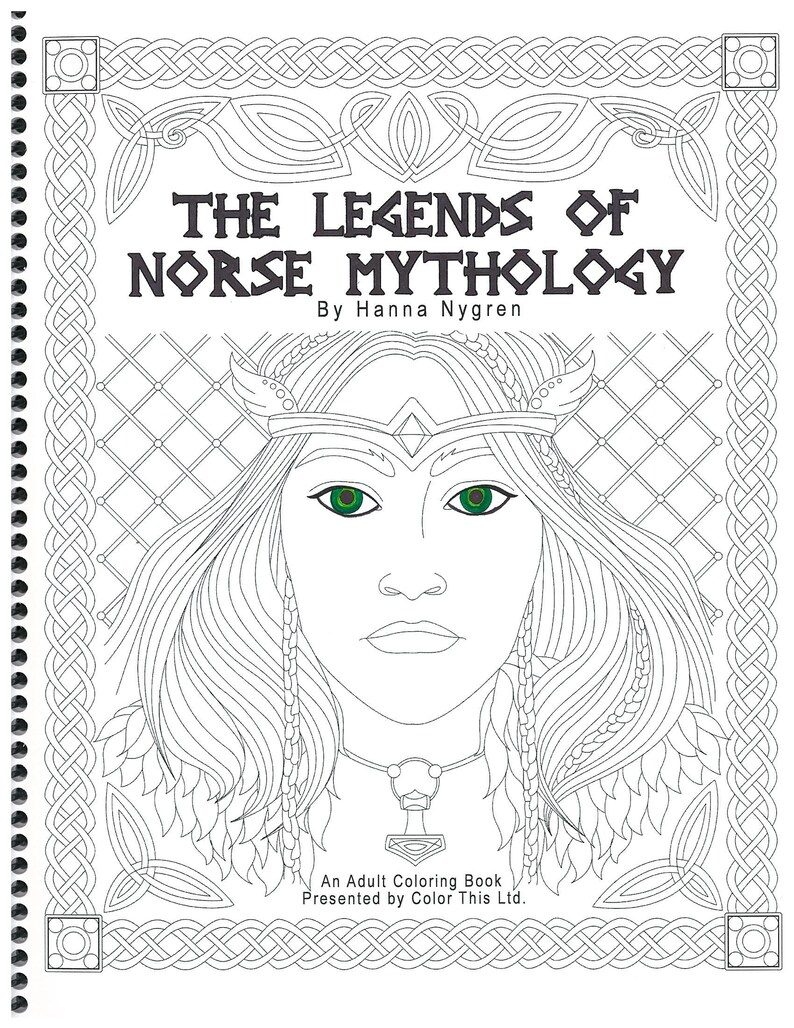The Legends of Norse Mythology Adult Coloring Book - Etsy