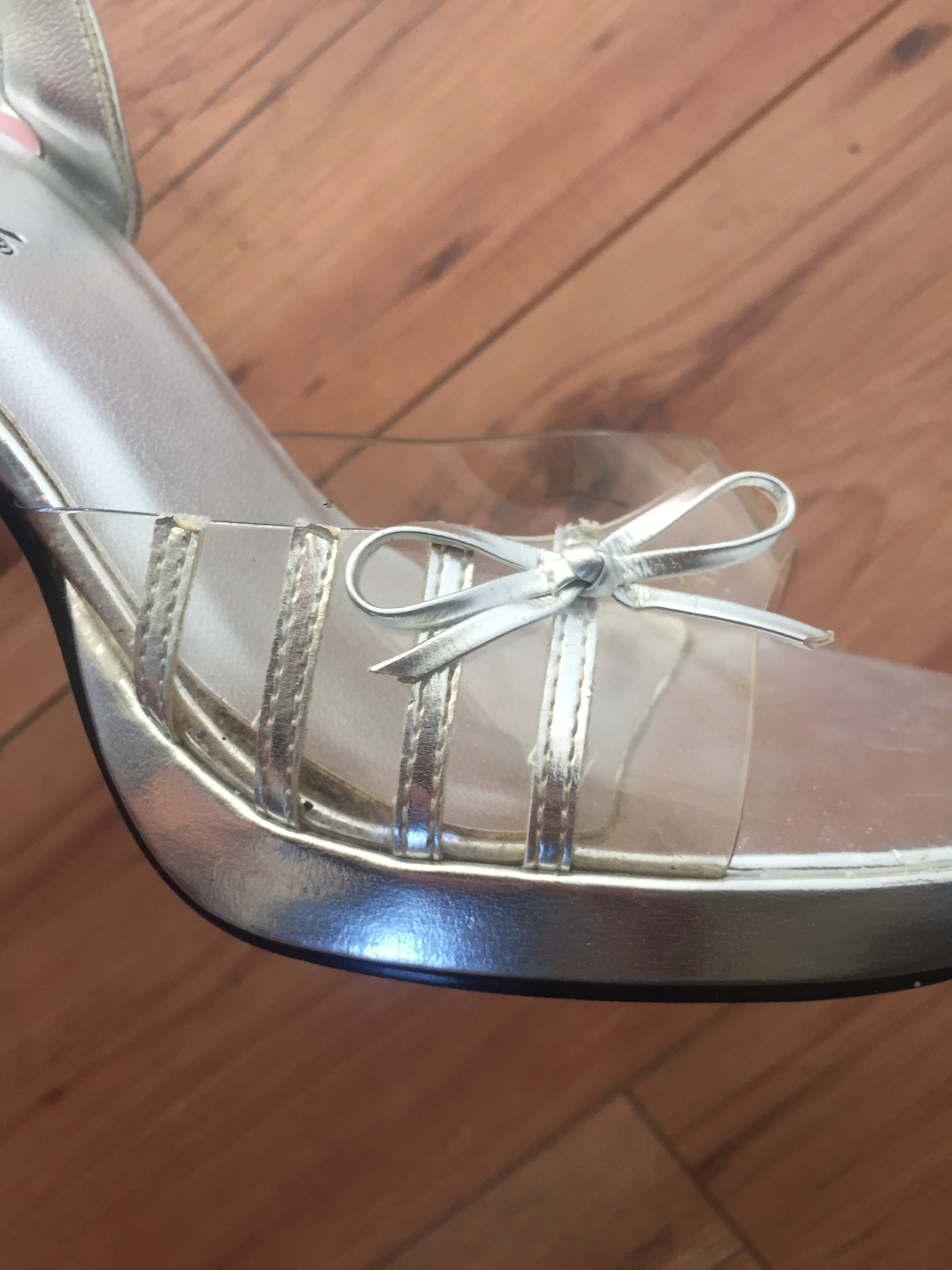 clear prom heels