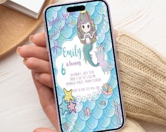 Mermaid Birthday Electronic Invitation: Pool Party Evite