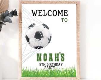Soccer Birthday Welcome Sign: Sports Party Decor (Printable Template)