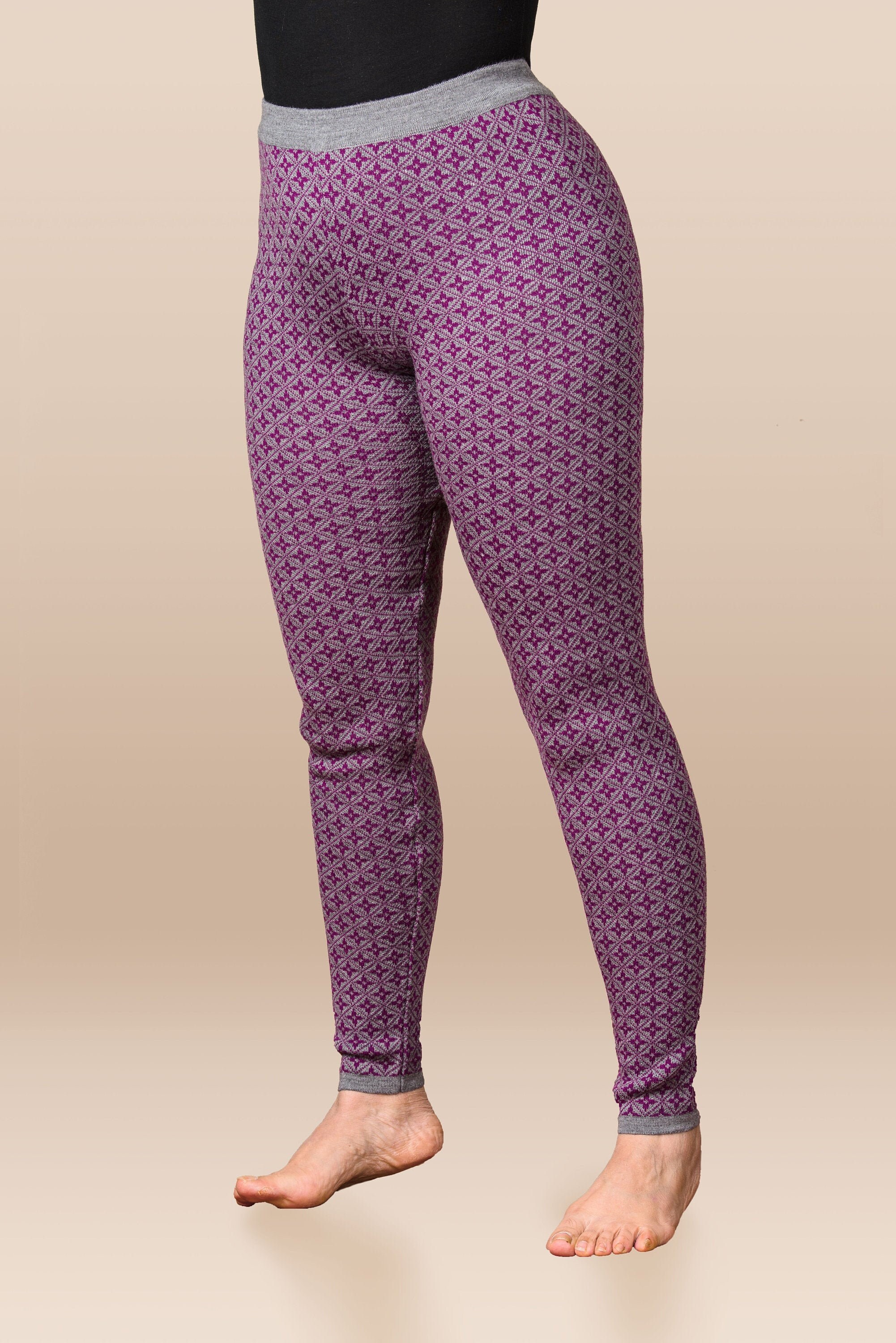 Pantaloni in Maglia Di Lana Da Donna Con Motivi Geometrici - Etsy