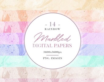 Pastel Marble Digital paper pack, colorful Marbled Paper texture backgrounds, rainbow colored backdrops