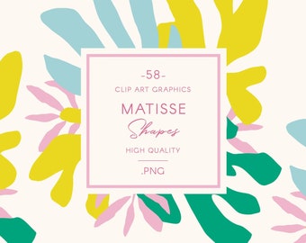 Matisse Inspired Clip Art: Abstract Collage Shapes (Digital Download)