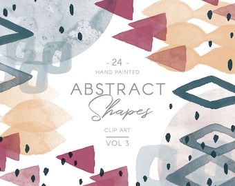 Aquarelle abstraite de formes clipart, graphiques png, texture transparente