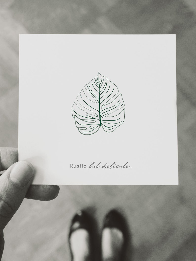 botanical line drawing /& wreaths hand painted leaf illustration Tropical Foliage clip art
