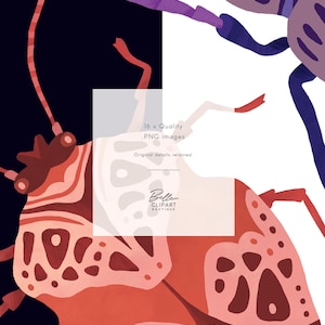 虫のクリップアート、昆虫のイラスト、カラフルなグラフィック 画像 4