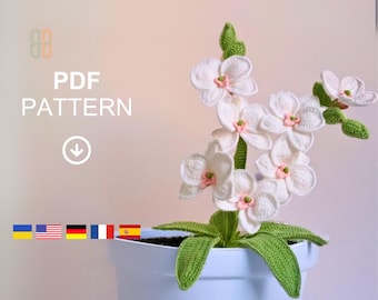 Crochet Orchid Pattern | Floral Home Decor (PDF Pattern)