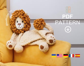 Lion - Crochet Blanket Toy Pattern | Amigurumi PDF Tutorial