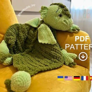 Dragon - Crochet Blanket Toy Pattern | Amigurumi PDF Tutorial