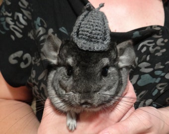 Detective Hat for Small Pets: Hamster, Guinea Pig, Rat, Reptile