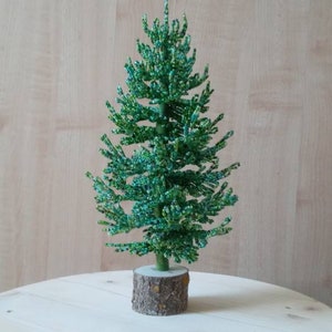 Beaded Christmas Trees of Different Height and Pattern, New Year