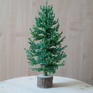 Beaded Christmas Tree Sculpture: Wire Miniature Tree (25-30cm)