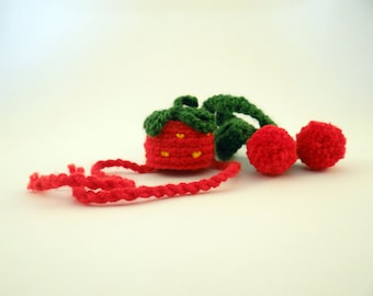Tiny Strawberry Pet Hat: Hamster, Lizard, Rat Costume (Custom Size)