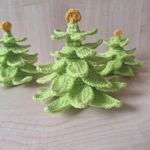 Árbol de Navidad de ganchillo, árbol desmontable en miniatura, 10-14 cm / Decoración navideña hecha a mano, adorno navideño pequeño, regalo de invierno, adorno reutilizable