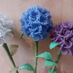 French beaded hydrangea, artificial hydrangea, hydrangea flower, artificial flowers, hydrangea stems,