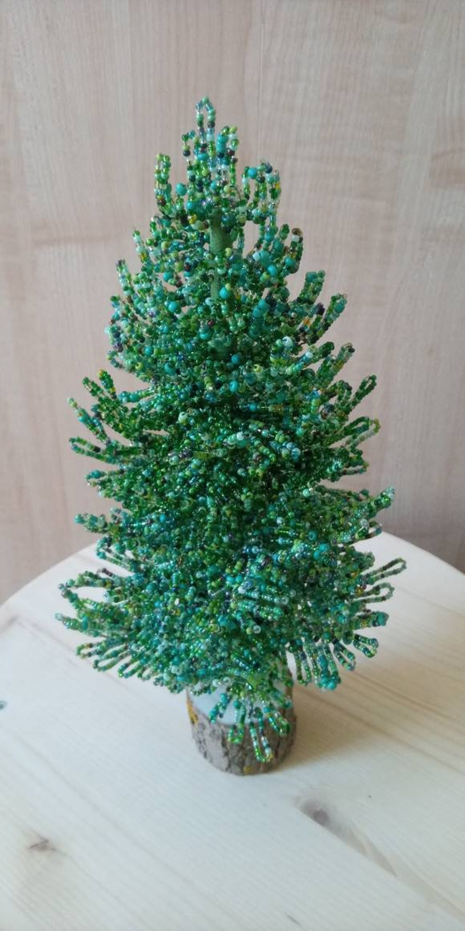 Beaded Christmas Tree Wire Sculpture Wire Christmas Tree Etsy