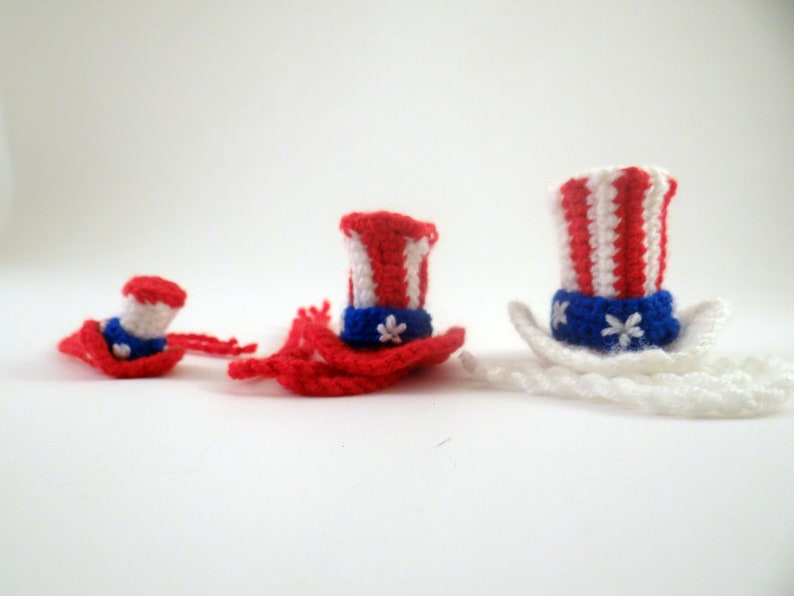 Tiny uncle Sam hat, hat for hamster, small lizard hat, clothes for pets, hat for pet, hat for sugar glider, hat for rat, hat for hedgehog image 9