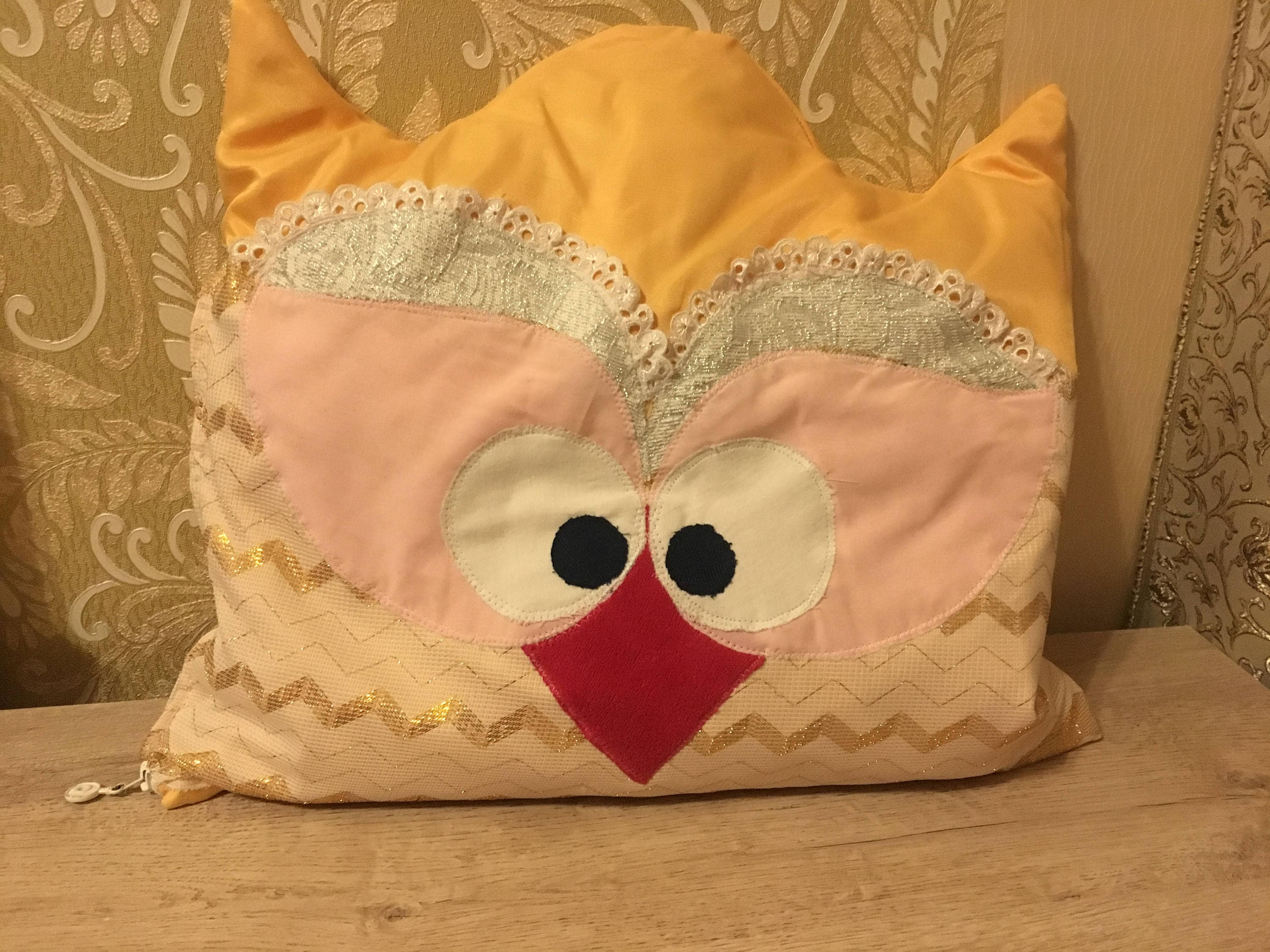 Owl Pillow: Animal Print Kids Room Decor, Field Herbs Scented