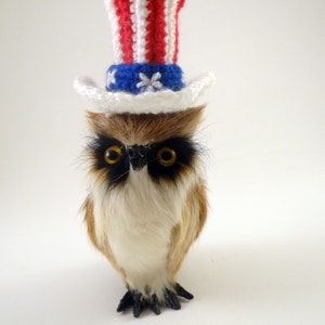 Tiny uncle Sam hat, hat for hamster, small lizard hat, clothes for pets, hat for pet, hat for sugar glider, hat for rat, hat for hedgehog image 4