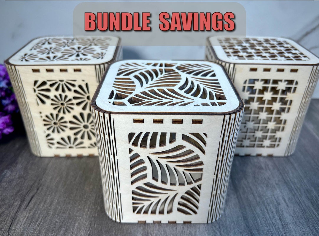 Laser Cut Wooden Gift Box SVG Bundle | Jewelry Box File (digital ...
