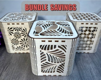 Laser Cut Wooden Gift Box SVG Bundle | Jewelry Box File (Digital Download)