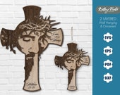 Jesus Cross Laser Cut File, Christian Wall Art (SVG, DXF)