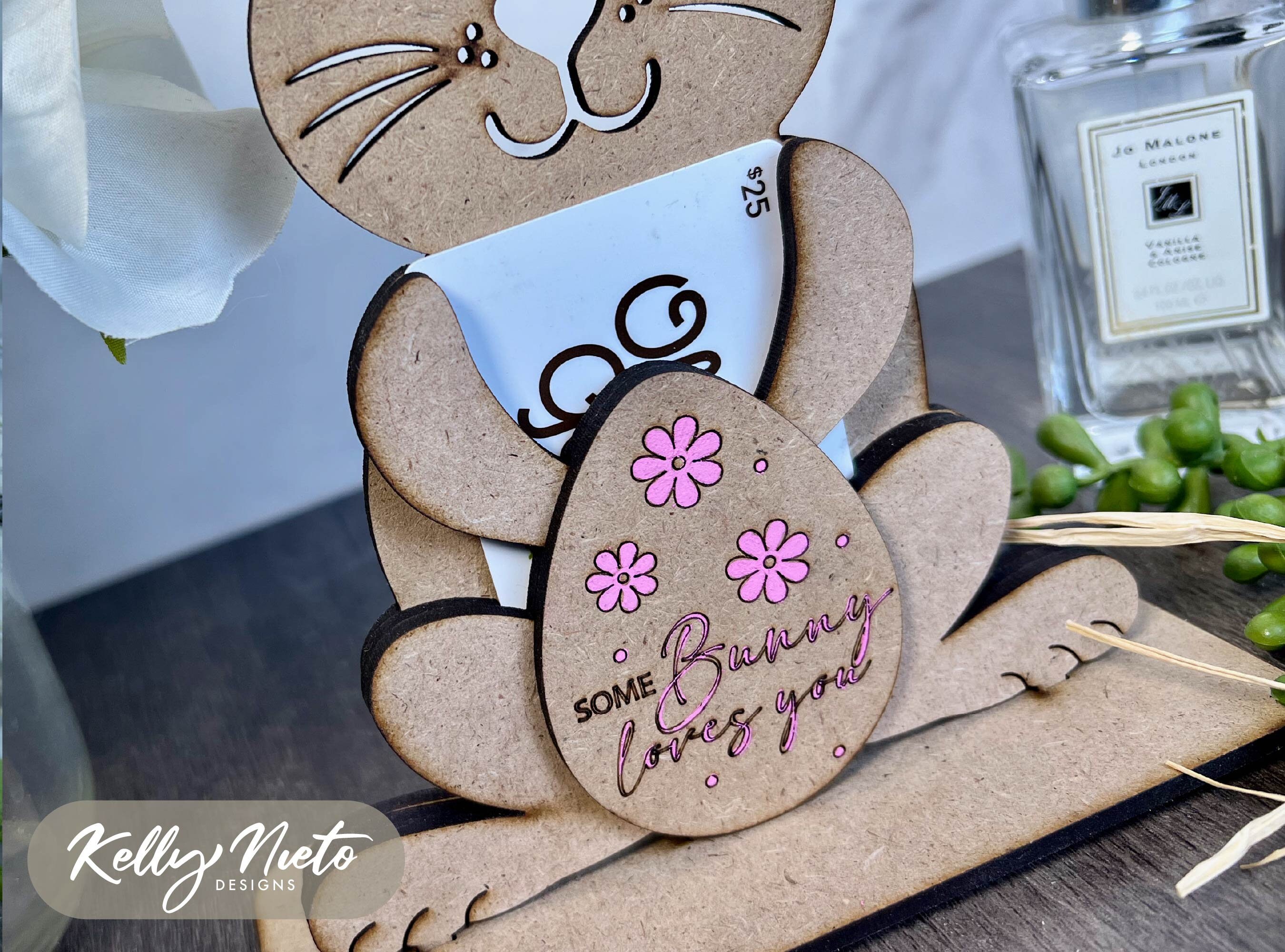 Personalized Easter Bunny Gift Card Holder Laser Cut SVG Etsy