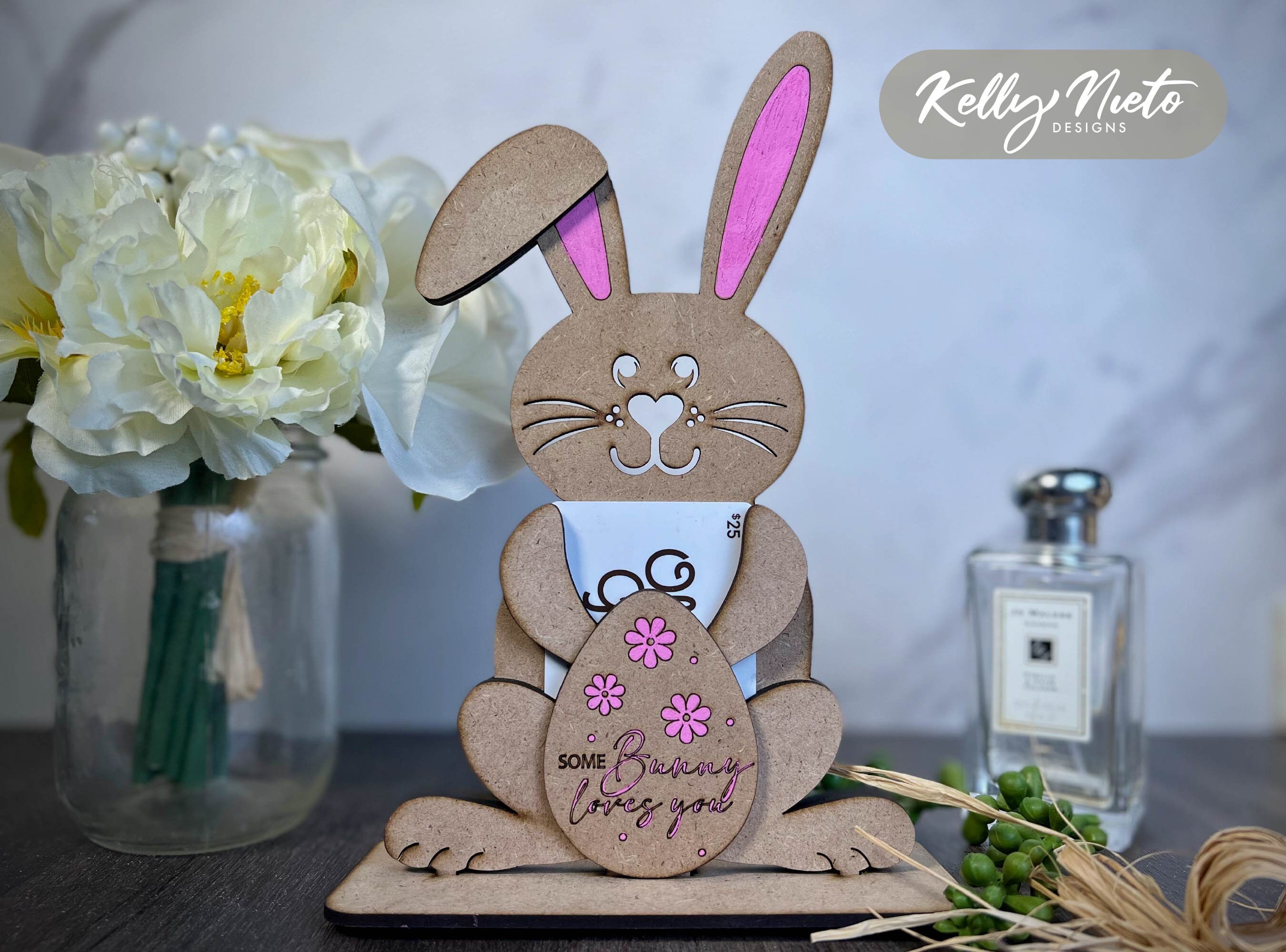 Personalized Easter Bunny Gift Card Holder Laser Cut SVG Etsy