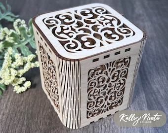 Laser Cut Decorative Wood Gift Box SVG | Glowforge File (Digital Download)