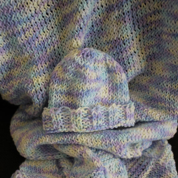 Knit Baby Blanket Etsy