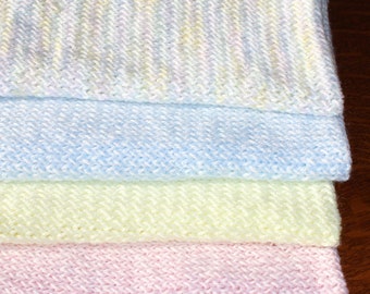 Hand knit baby blanket - the classics