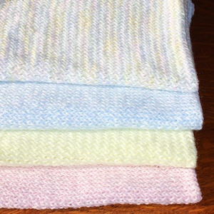 Hand knit baby blanket - the classics