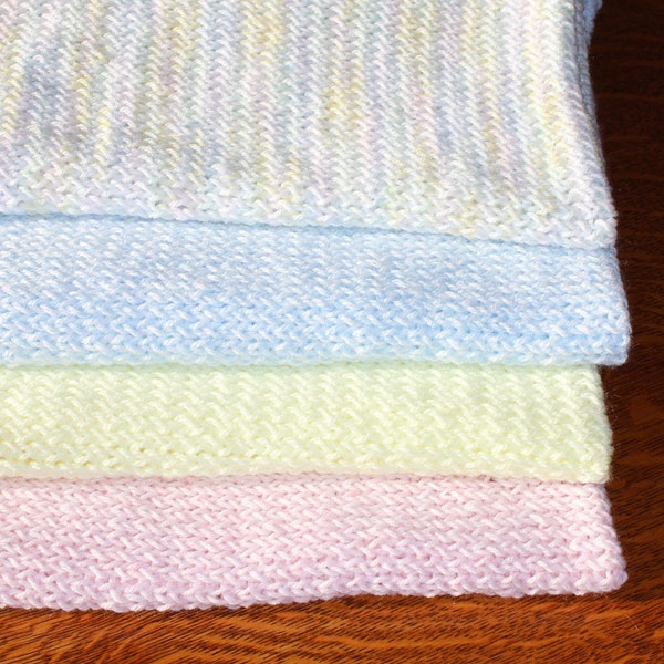 Hand knit baby blanket - the classics