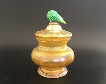 Salviati Vintage Tarro Cubierto con Fruta en tapa 1890s