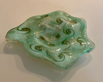 Fratelli Toso “Starry Night” Murano Glass Bowl, Mid-Century