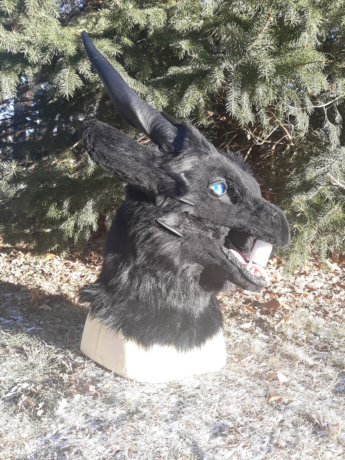 Realistic Black Dragon Fursuit Head Etsy Il 1140xN.2757281772 Gcuq