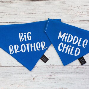 Big Brother Over the Collar Dog Bandana, Cute Pregnancy announcement idea with dog, Pregnancy announcement dog bandana, big brother dog image 4