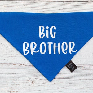 Big Brother Over the Collar Dog Bandana, Cute Pregnancy announcement idea with dog, Pregnancy announcement dog bandana, big brother dog image 5