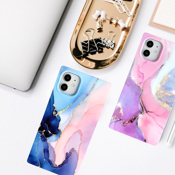 Square Marble Iphone Case Iphone 7 Case Iphone Xs Max Case Etsy Uk