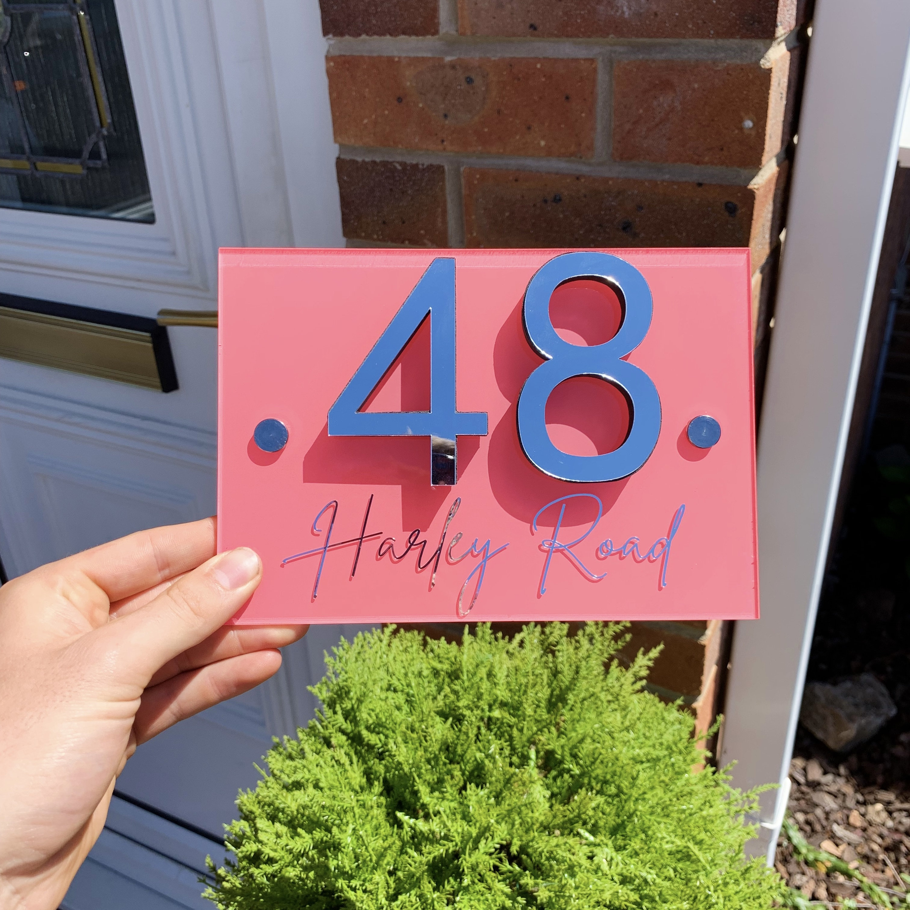 Home Décor Coloured Gloss Hand painted High Quality 3D Door Number