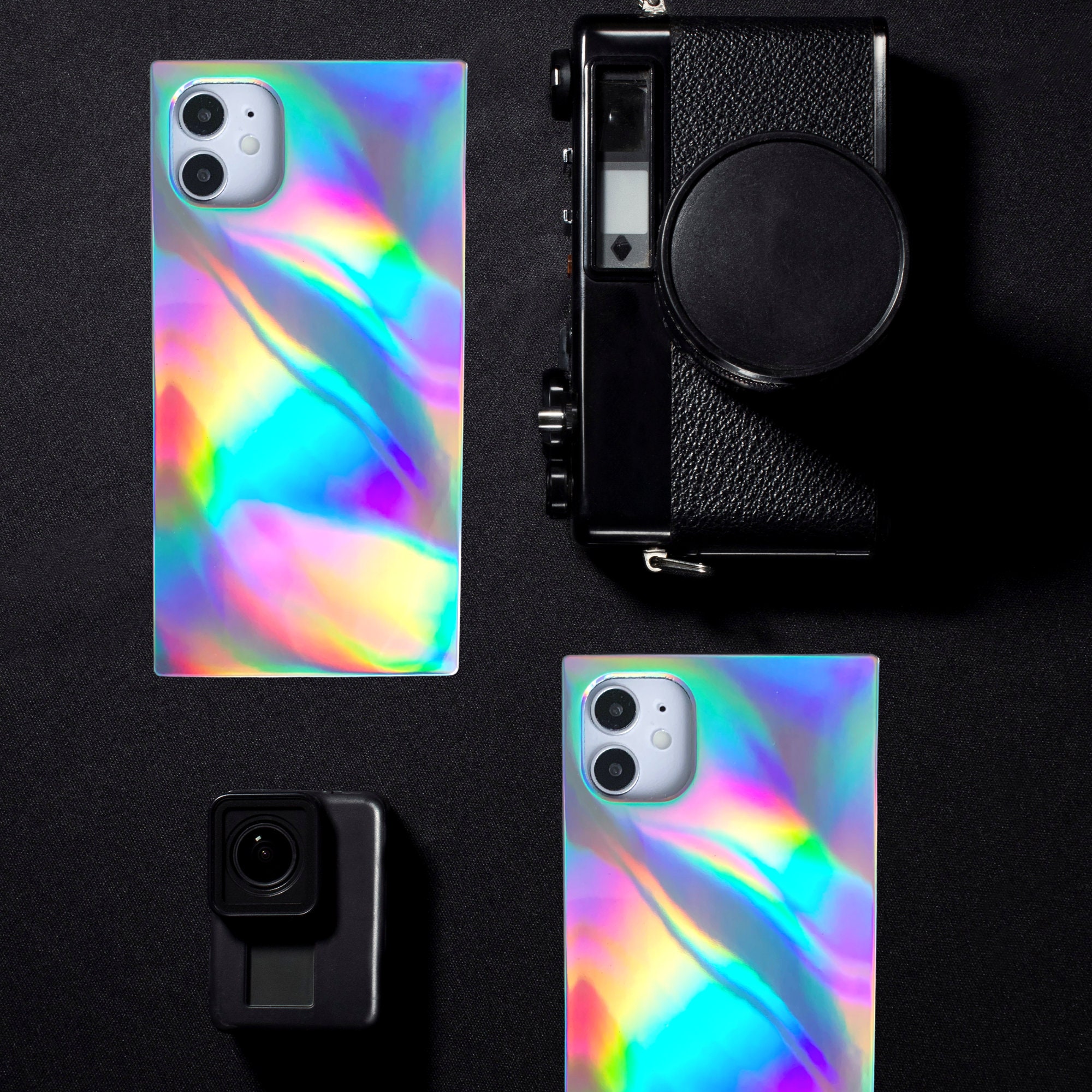 Holographic Square Shockproof Iphone Case Iphone 7 Case Iphone Etsy Uk