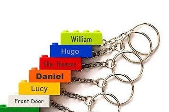 personalised lego keyrings