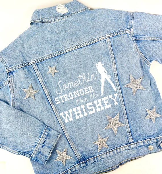 Personalized Custom Jean Denim Jacket Western Morgan Wallen Era