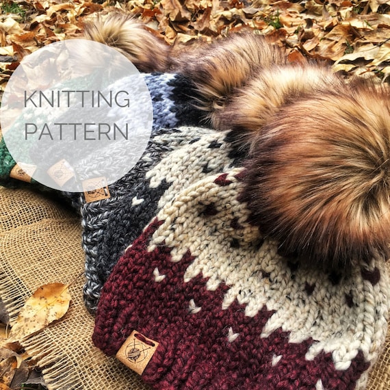 KNITTING PATTERN Beginner Fair Isle 
