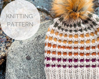 Bee Wild Beanie Knitting Pattern: Easy Colorwork (PDF Download)