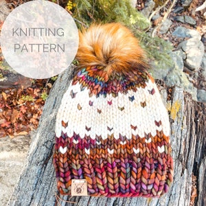 KNITTING PATTERN - Winterfell 2.0 Beanie - Easy Beginner Colorwork Beanie