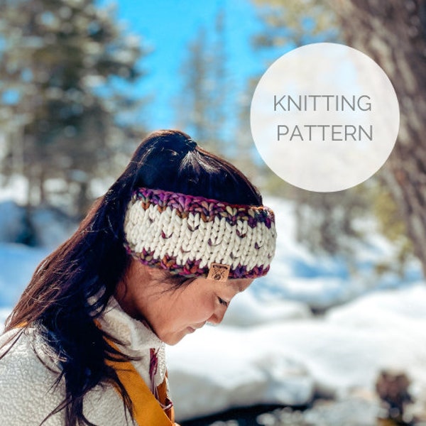 KNITTING PATTERN - Winterfell Headband - Retro Beginner Colorwork Headband