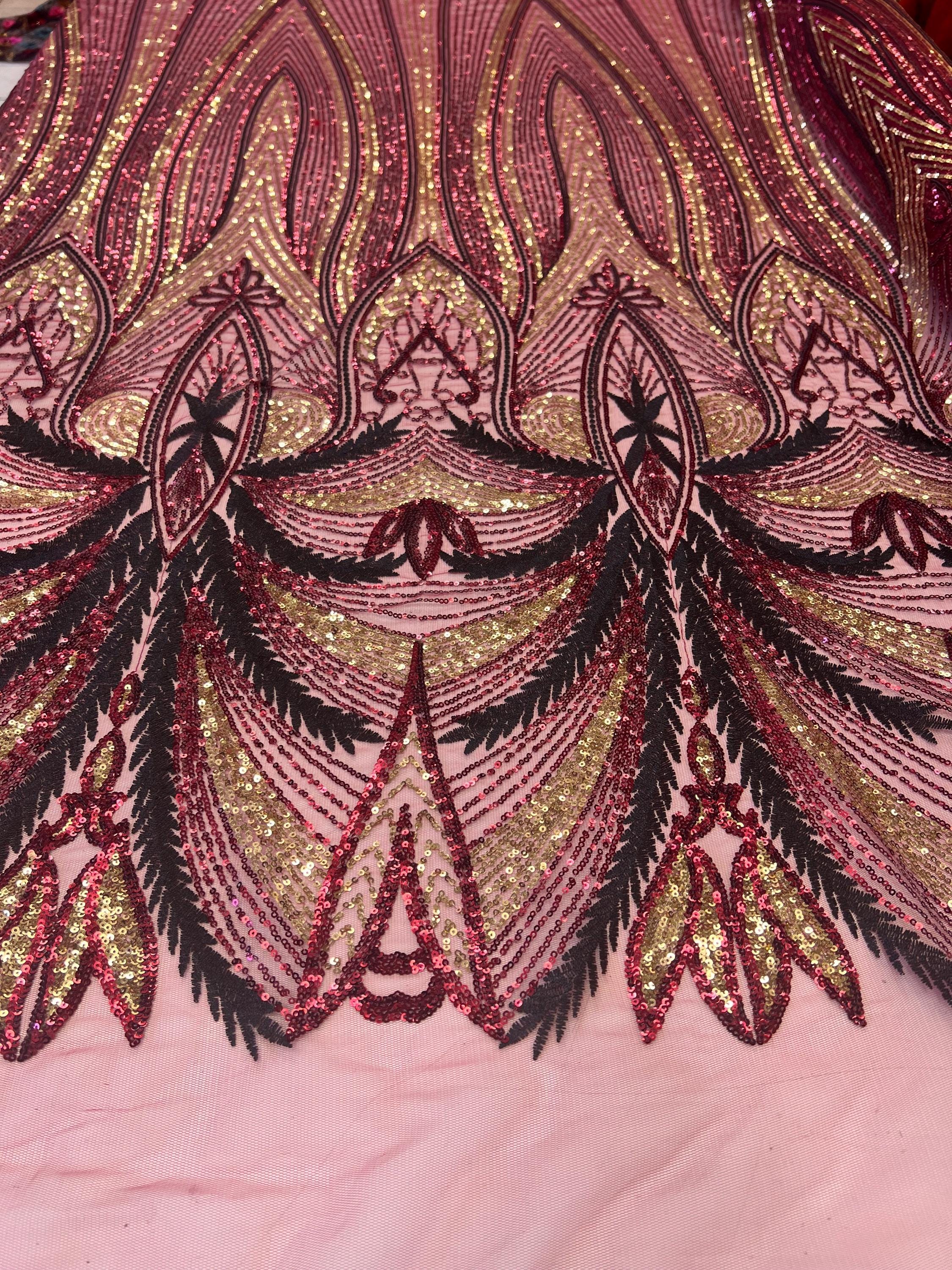 Border Design Unique Royal Pattern Sequin and Embroidery Design in ...