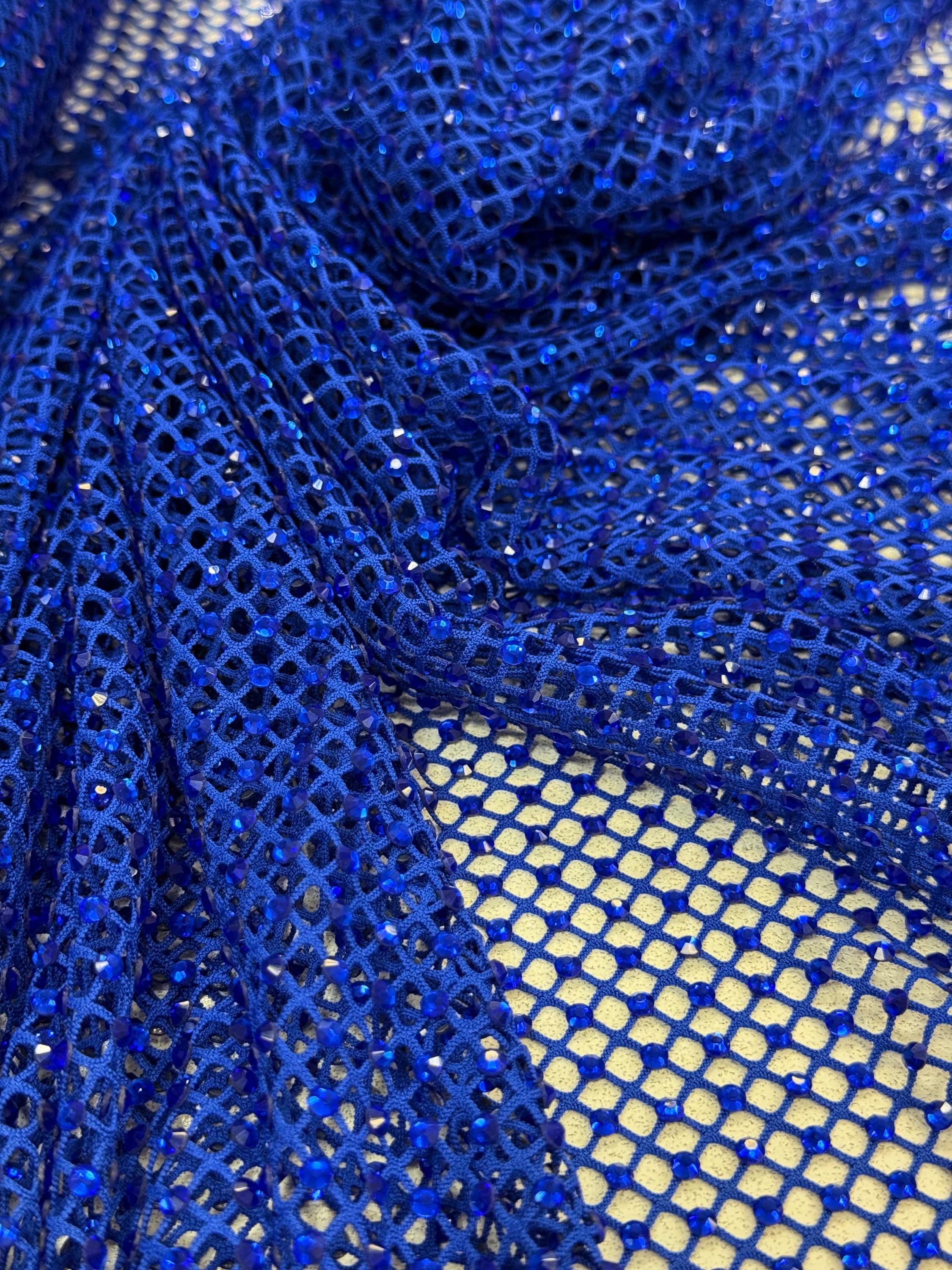 Fishnet Opacity Rhinestone Fishnet Rhinestone Royal Blue Glass Stone SS16 Rhinestone on Royal Blue ...