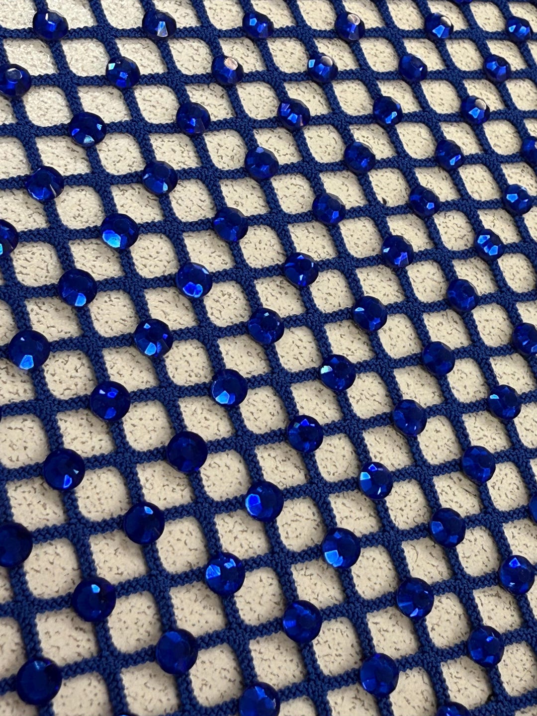 Fishnet Opacity Rhinestone Fishnet Rhinestone Royal Blue Glass Stone SS16 Rhinestone on Royal Blue ...